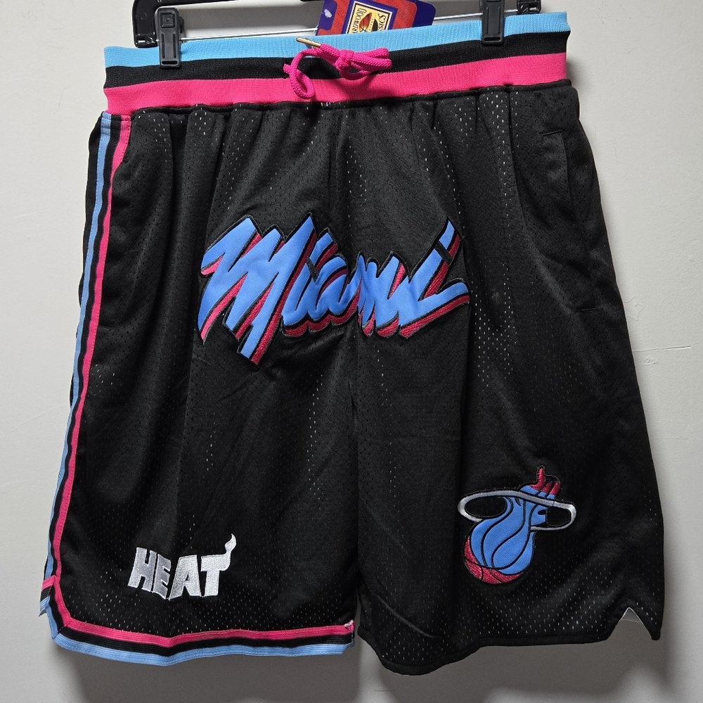 NWT Vintage Just Don NBA Miami Heat Shorts Size XXL Basketball Hardwood Classics